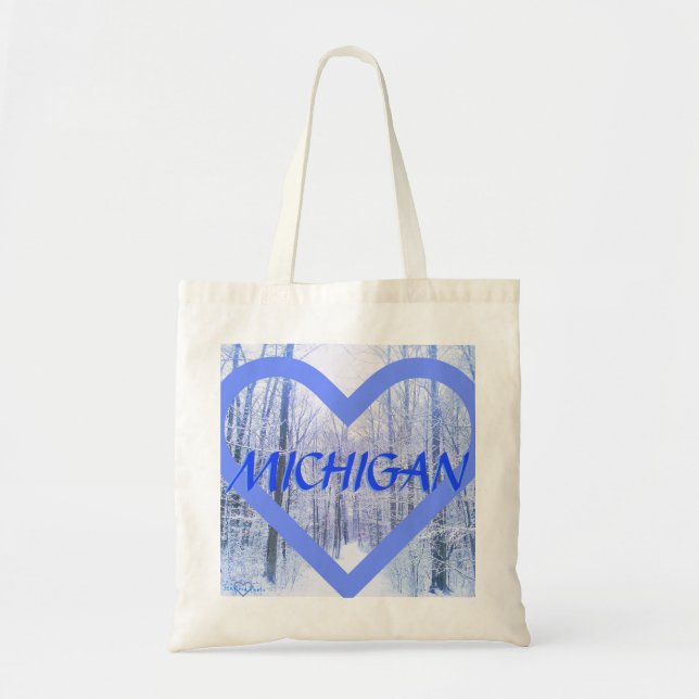 HERZ-TASCHE des WINTER-2MICHIGAN Tragetasche (Vorne)