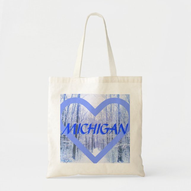 HERZ-TASCHE des WINTER-2MICHIGAN Tragetasche (Vorne)