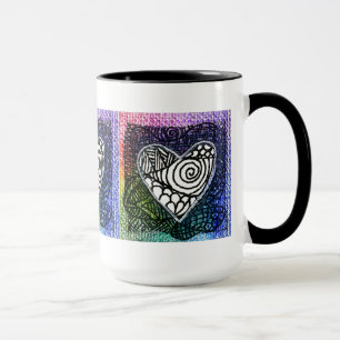 Herz-Tasse - buntes Herz Tasse
