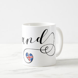 Herz-Tasse Islands Ísland Tasse