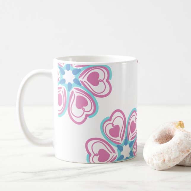 Herz-Tasse Kaffeetasse (Mit Donut)