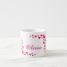 Herz-Tasse mit individuellem Namen