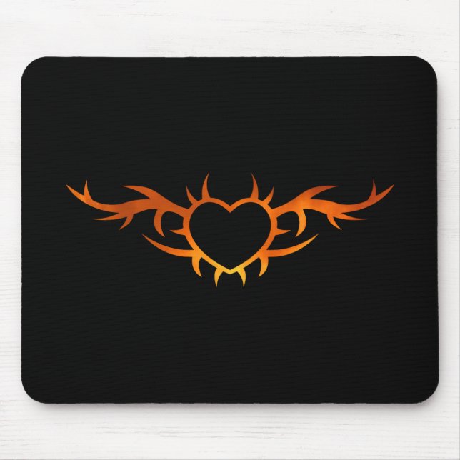 Herz-Tätowierung Mousepad (Vorne)