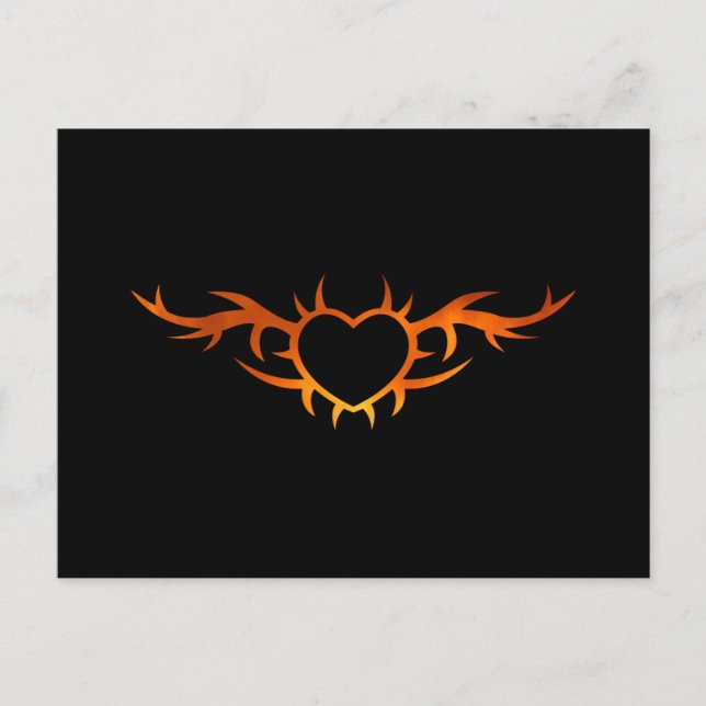 Herz Tattoo Postkarte (Vorderseite)