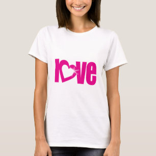 Herz-Textspitze "der Liebe" rosa T-Shirt