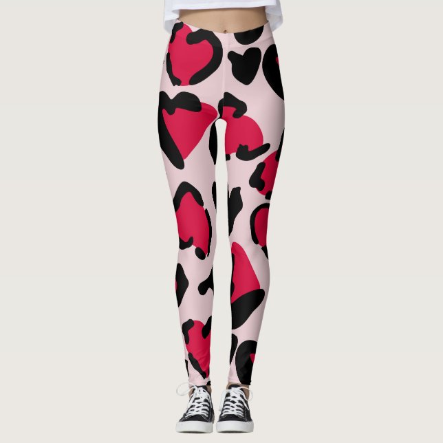 Herz-Tier-Leggings Leggings (Vorderseite)