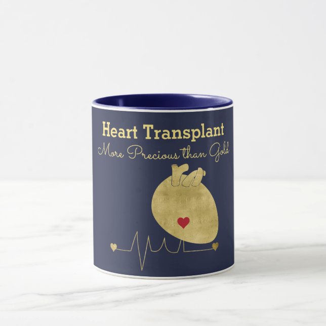 Herz-Transplantat-Goldlachse Tasse (Zentrum)