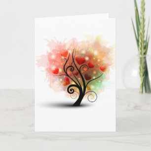 Herz-Tree-Karte Karte