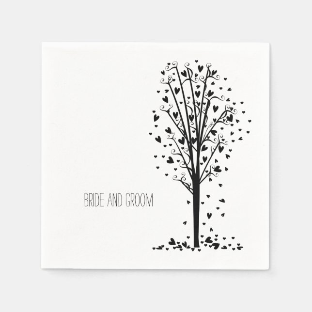 Herz-Tree Serviette (Vorderseite)