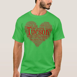 Herz Tucson Red Heart Word Cloud Products T-Shirt