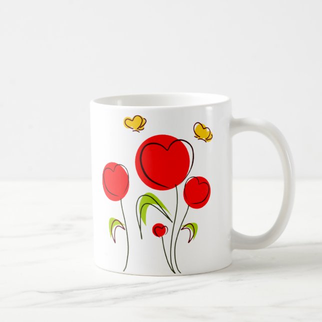 Herz-Tulips-Tasse Kaffeetasse (Rechts)
