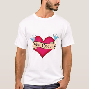 Herz-u. Fahnen-Tätowierungs-Geschenke T-Shirt