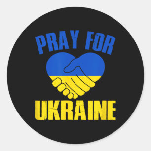 Herz Ukraine Steh mit der Ukraine Runder Aufkleber