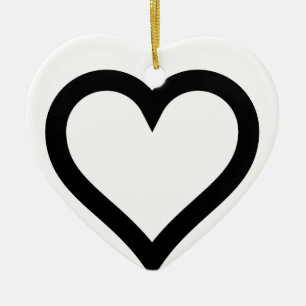 Herz Umriss Keramikornament