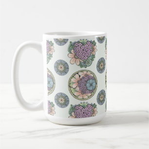 Herz und Blume doodle Kunst Tasse. Kaffeetasse
