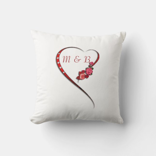 Herz und Blume Pillow Kissen (Vorderseite)