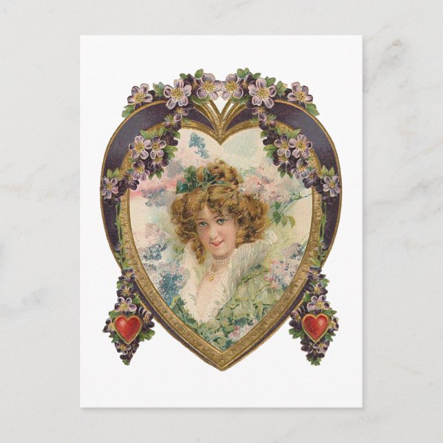 Herz und Blume Postkarte (Vorderseite)