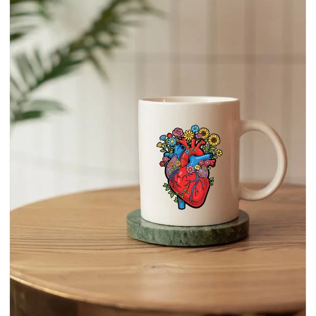 Herz und Blumen Tasse (Von Creator hochgeladen)
