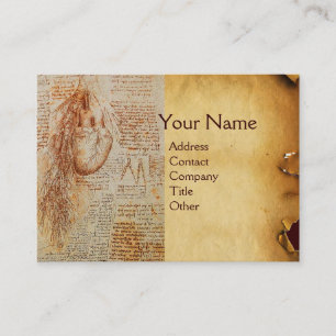 Herz und Bronchiale Arterien, Arzt, Medizin Visitenkarte