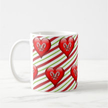 Herz und Candy Cane Weihnachten