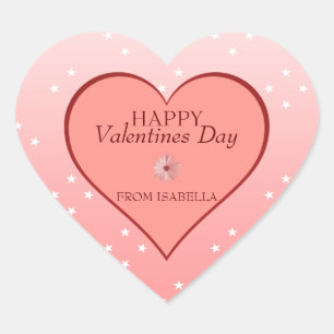 Herz und Daisy Herz-Aufkleber