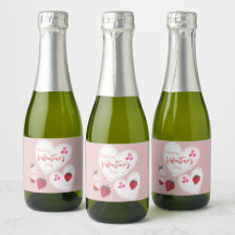 Herz und Erdbeeren Happy Valentines Day