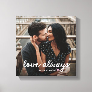 Herz und Foto in beliebiger Farbe Romantische Li Leinwanddruck
