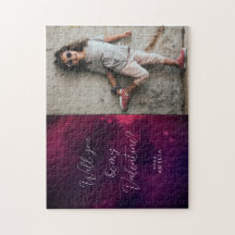 Herz und Foto Valentine Geschenk Jigsaw Puzzle