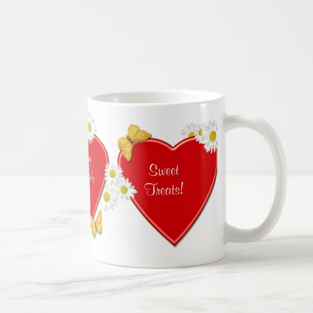 Herz-und Gänseblümchenvalentine-süße Tasse (Rechts)