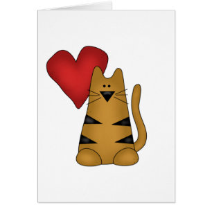 Herz und gestreifte Katzenhemden und -geschenke