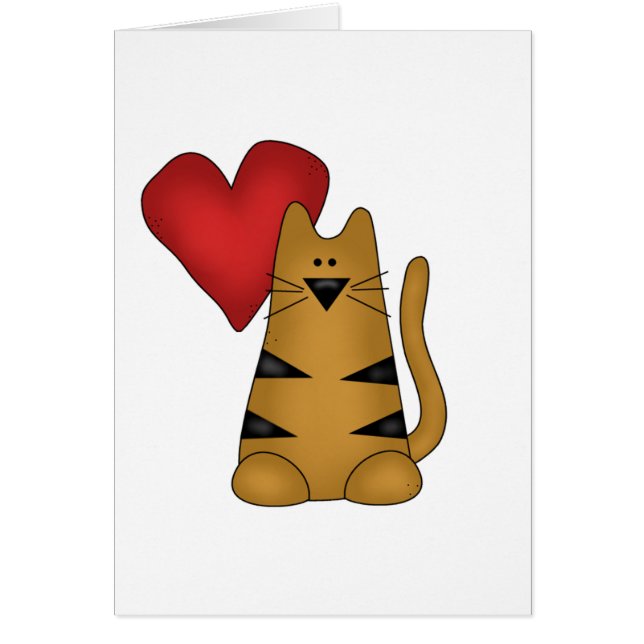 Herz und gestreifte Katzenhemden und -geschenke (Vorne)