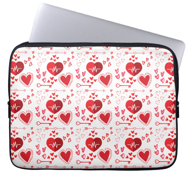 Herz und Honig der roten Liebe Laptopschutzhülle (Vorderseite)