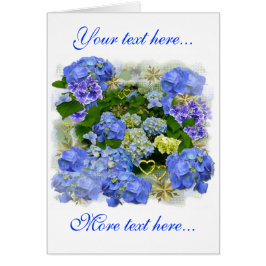 Herz und Hydrangeas