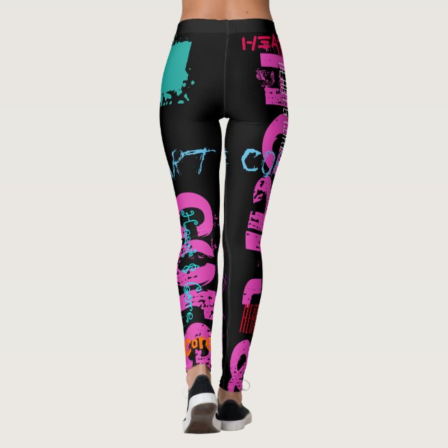 Herz und Kern, um 10 Buchstaben Leggings zu wieder (Rückseite)