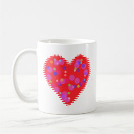 Herz und Kreise des Wavy Valentinstag Tasse