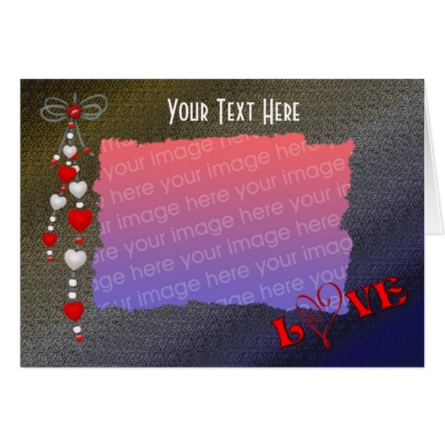 Herz und Liebe Elegantes Foto (Vorderseite (Horizontal))