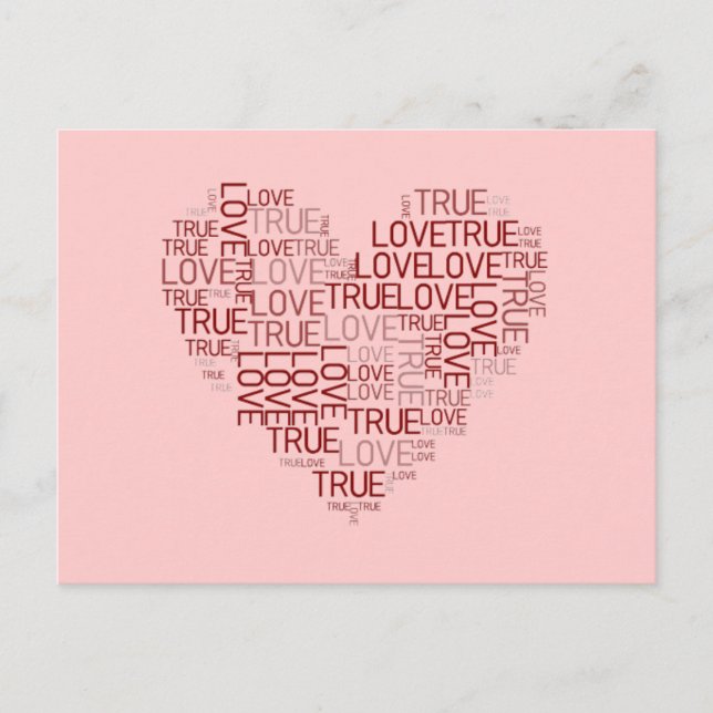 Herz und Liebe Postkarte (Vorderseite)