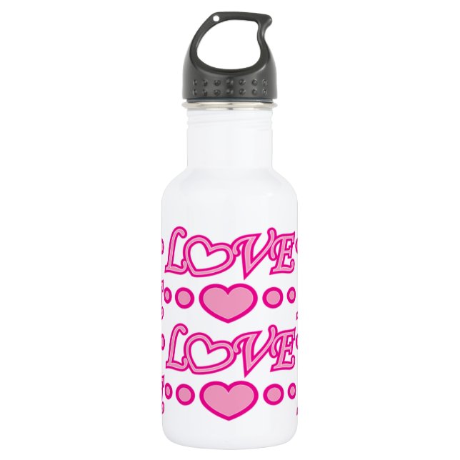 Herz und Liebe Trinkflasche (Vorderseite)