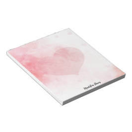 Herz und Liebe Valentine Notizblock
