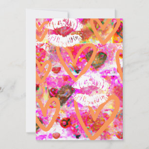 Herz und Lippen Feiertagskarte