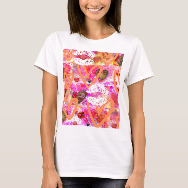 Herz und Lippen T-Shirt (Vorderseite)