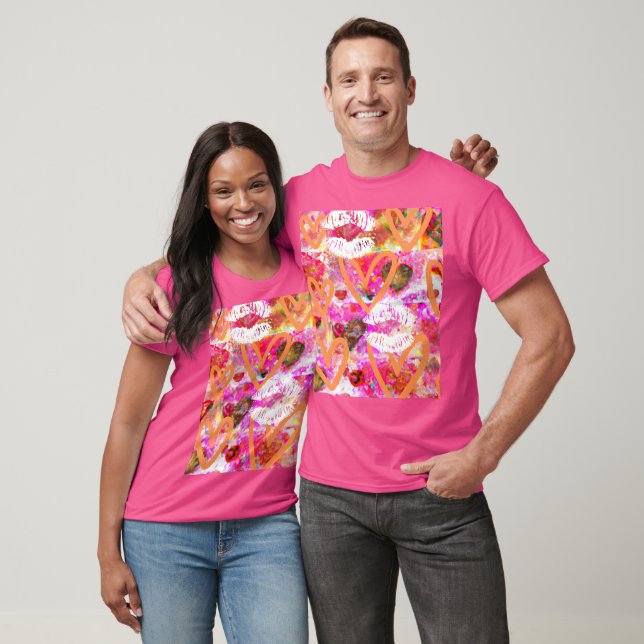 Herz und Lippen T-Shirt (Unisex)