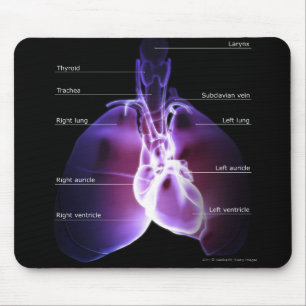 Herz- und Lungenstruktur Mousepad