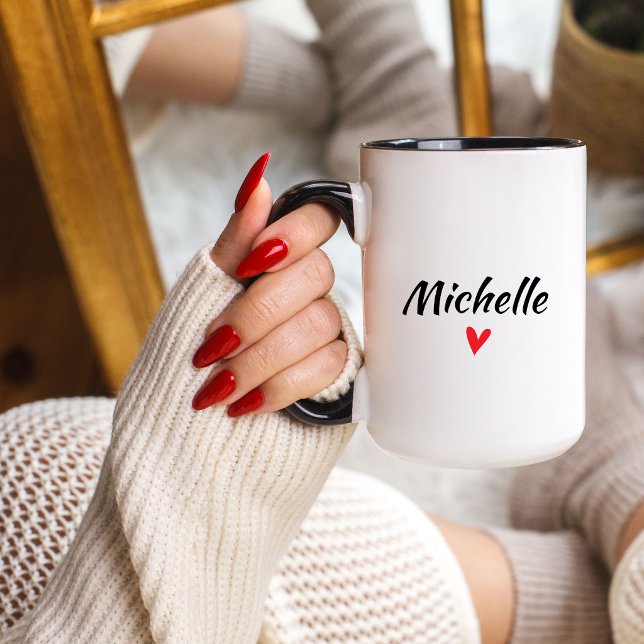 Herz und Name Personalisierte Tasse (Von Creator hochgeladen)