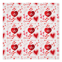 Herz und Pfeil der roten Liebe