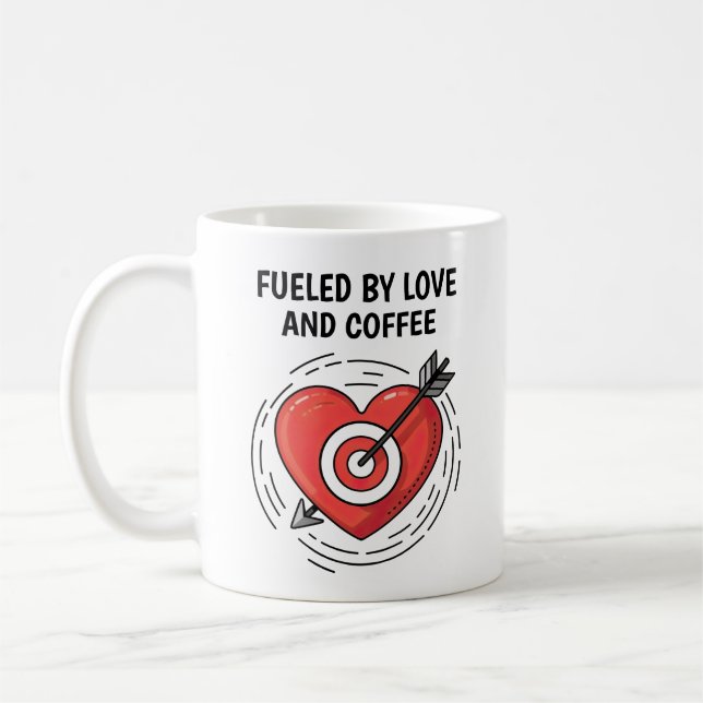 Herz und Pfeil Kaffeetasse (Links)