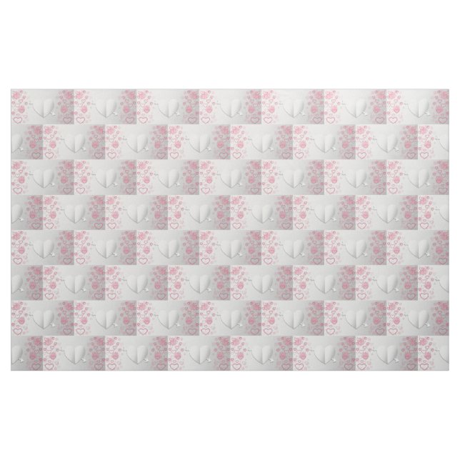Herz und Pfeil Stoff (Fat Quarter (45,7 x 55,9 cm))