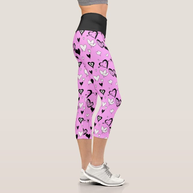 Herz und Pfeile Capri Leggings (Rechts)