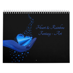 Herz und Regenbogen Fantasy Art Kalender