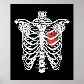 Herz- und Ribcage-Krankenversorgung Poster